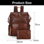 Turismi- ja reisiseljakotid, reisiseljakott naistele PU-nahast naiste moodne &otilde;lakott armsa tutiga, tumepruun