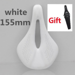 (-Valge 240 x 155mm)2022 Uus Ilma logota T&auml;iss&uuml;sinik sadul MTB/Road Bike Sadula Iste Super Kerge Nahast S&uuml;sinikpadjad 150g, (-Balta 240 x 155 mm)