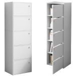 Modernne kirstu suur valge skandinaavia retro loft 5 riiulit