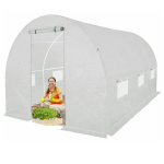 Kilekasvuhoone, 7 m2, 2 x 3,5 m, valge