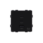 Kiirlaadimise pistikupesa USB+C+C &uuml;hendustega, Feelspot, 65 W, must