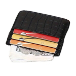 V&auml;ike kaardihoidja Croco, must