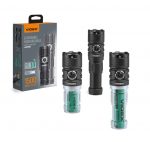 Laetav LED-taskulamp 10W Videx, reguleeritava korpusega kahe aku suuruse jaoks