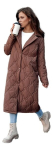 Naiste pruun tikitud mantel Dify TY4379-59634-XL, S
