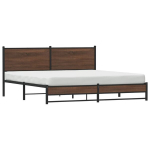 kaheinimese voodi，t&auml;iskasvanu voodi，metallist voodiraam ilma madratsita pruun tamm 160x200 cm CFE7372041