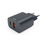Hama USB-C ja USB-A Kiire Laadija, 20W Power Delivery, Kompaktne Disain