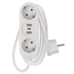 Toitejuhe 2 pistikupesaga +2&times;USB-A + 1&times;USB-C 1,5 m valge