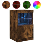 puhvetkapp，kummut，kapp LED-tuledega, suitsutatud tamm, 41 x 37 x 67 cm CFE95997