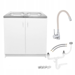 K&ouml;&ouml;gikapp, 2 kambrit, paindlik beež segistuskraan, sifoon, 80x50cm