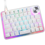 G50 MK45 Mini RGB mehaaniline klaviatuur NUMPAD -nupuga - valge ilma RGB -ta, pruunl&uuml;liti