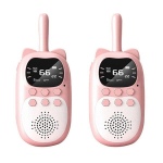 2vnt laste raadioside pugas 1000mAh kaasaskantav 0,5W 3km - 2 tk roosa