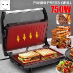 V&otilde;ileivagrill 750 W Mini -STEAK -masina leibkond, burger, praetud muna, elektrilise v&otilde;ileiva k&uuml;psetusmasin, mittep&otilde;letav pind, grill, Euroopa pistik ~ 1213