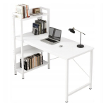 Arvutilaud koos raamatup&otilde;randaga Valge kaasaegne m&auml;ngukapp