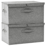 vidaXL hoiukastid 2 tk, kangas, 50 x 30 x 25 cm, hall