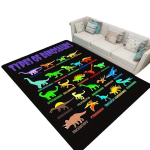 Dinosaurusteemaline vaip,  120 cm x 160 cm / 47,24 colio x 63 colio