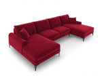 Pehme nurgadiivan Mazzini Sofas Madara 6S, punane/must
