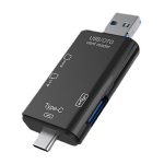 M&auml;lukaardid, kolm &uuml;hes kaardilugeja &ndash; USB 2.0 adapter SD/TF-kaartide jaoks, &uuml;hildub Windowsi, Maci, Linuxi ja Androidiga, must