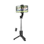 Selfie pulk (Selfie stick) Selfie Stick / Statiiv Tripod / Selfie Stick koos juhtmevaba kaugjuhtimispuldiga ja LED taustvalgustusega Hoco K17 Bluetooth Black