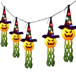 LED Girland Halloweeni dekoratsioon 5 k&otilde;rvitsat koos helendavate m&uuml;tsidega 3 m