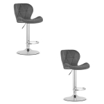 Baaritoolid WEST Velvet Grey &ndash; 2 tk kroomitud jalaga