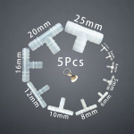 T-t&uuml;&uuml;pi kolmeharuline pagood PP &uuml;hendus veekindel plast&uuml;hendus., 2.5mm T Style 5vnt