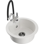 &Uuml;hekordne graniidist valamu Mexen Diego k&ouml;&ouml;gisegistiga Duo, valge - 6512-20-671701-07-B