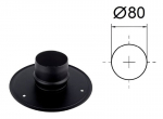 Must korstna katteplaat (pesa) A koos silikoontihendiga pelletik&uuml;ttele. D-80 mm