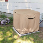 Veekindel Ruudukujuline Kliimaseadme Kate - Vastupidav 400D Materjal, &Otilde;ues Kesk&uuml;ksuse Kaitse, Ilma Elektrita, Sobib Kuni 76.2 x 76.2 x 81.28 cm, UV- ja Tuulekindel Patio Kate., 91,44x91,44x76,2 cm