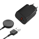 Laadija 12W + Kaabel, &uuml;hilduv Samsung Galaxy Watxh 6/Watch 5/Watch 4/Watch 3/active - Phonillico&reg; kellade laadija