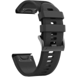 Nutikell K&auml;ev&otilde;ru Garmin Fenix 7 jaoks - Garmin Fenix 7 Solar - Garmin Fenix 7 Sapphire Solar - must silikoon 22mm QuickFit Phonillico&reg;