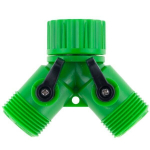 &Uuml;hendus - kollektor kastmisvoolikutele 3/4 kahe klapiga