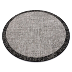 Sisal vaip SISAL FLOORLUX ringikujuline 20401 Raam h&otilde;be / must