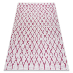 Sisal vaip SISAL SION kontrollige 22129 lamekudumine ecru / fuksia