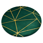 Vaip EMERALD eksklusiivne 1013 ring - glamour, stiilne geomeetriline pudel roheline / kullast