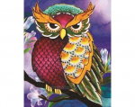 Teemantmosaiigi komplekt 17 x 21 cm, "Owl"