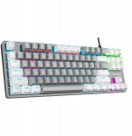 Rampage Snug K14 mehaaniline m&auml;nguklaviatuur, Krgd sinine, Rgb, hall valge