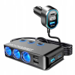 Sigaretis&uuml;&uuml;taja pesa jagaja 12 V 4xUSB 3.0 QC 2xUSB-C 216 W