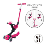 3-rattaline t&otilde;ukeratas Globber Go Up Deluxe tuled fuksia 748-610