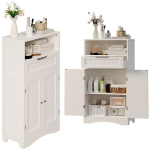 Mitmeotstarbeline vannitoakapp asjade hoidmiseks &ndash; uksed + sahtel &ndash; loft-stiil