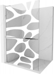 Mexen Kioto+ L du&scaron;inurk riiuliga Walk-in 120 x 200 cm, valge laine, kroom - 800-120-123-01-97, 120x200