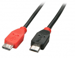 Lindy USB2 Micro-B OTG kaabel 31759, 1m, Must/ Punane, USB-MICRO B, USB-MICRO B, 2