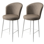 2 baaritooli komplekt Alte, cappuccino/valget v&auml;rvi