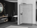 Mexen Kioto L du&scaron;isein Walk-in 60 x 200 cm, must raam, gun gray harjatud - 800-060-103-66-70, 60 x 200 cm