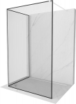 Mexen Kioto du&scaron;isein Walk-in 100 x 80 cm, must raam, valge - 800-100-212-20-70-080