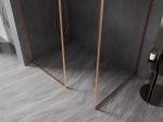 Mexen Kioto-F du&scaron;isein Walk-in raamiga 160 x 70 cm, l&auml;bipaistev 8 mm, harjatud vask - 800-160-202-04-65-070