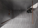 Mexen Kioto-X du&scaron;isein Walk-in 150 x 200 cm, l&auml;bipaistev 10 mm, harjatud vask - 800-150-101-65-00-X