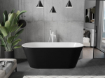 Mexen Flavia vabadusega vann 160 x 75 cm, valge/must, valge &uuml;levool - 54031608075-20