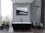 Mexen Lita vaba-seisev vann 170 x 75 cm, valge/must, &uuml;levool gun metal - 52121707575-95, 170 x 75 cm