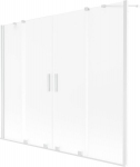 Mexen Velar Duo vannituppa m&otilde;eldud 2-osaline l&uuml;kanduks 180 x 150 cm, h&auml;rmas, valge - 896-180-000-32-20