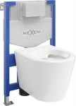 Mexen Rico WC komplekt Fenix XS-F aluskonstruktsiooniga koos WC potiga, valge l&auml;ige - 6803372XX00, 48x36,5x36